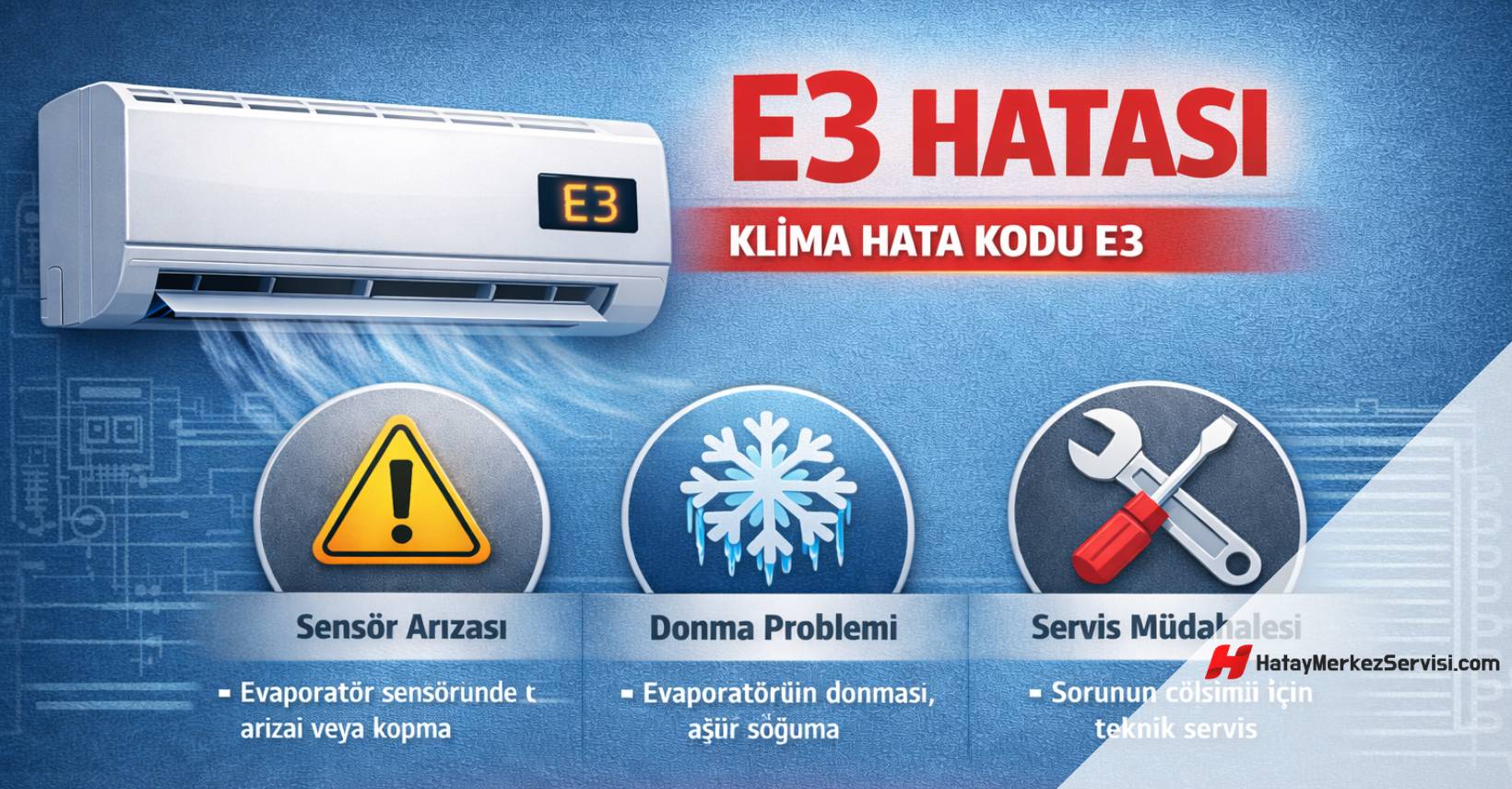 Klima E3 hatası nasıl çözülür?