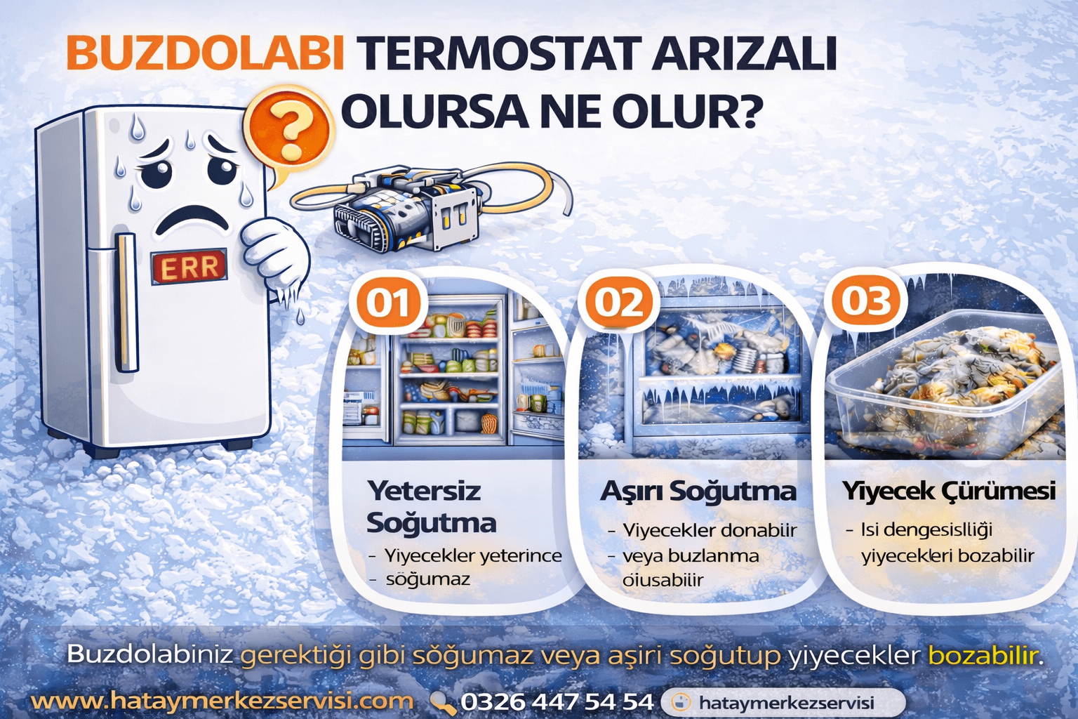 Nofrost Buzdolabı termostat arızası nasıl anlasilir