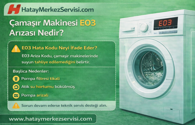 Beko Çamaşır Makinesi E03 Hata Kodu Nedir?