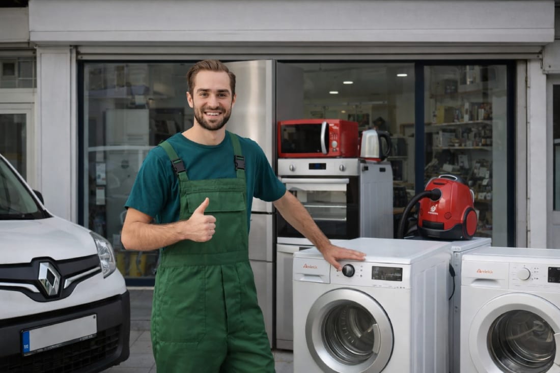 Hatay Arçelik servisi teknik servis ustası çamaşır makinesi tamiri yapıyor